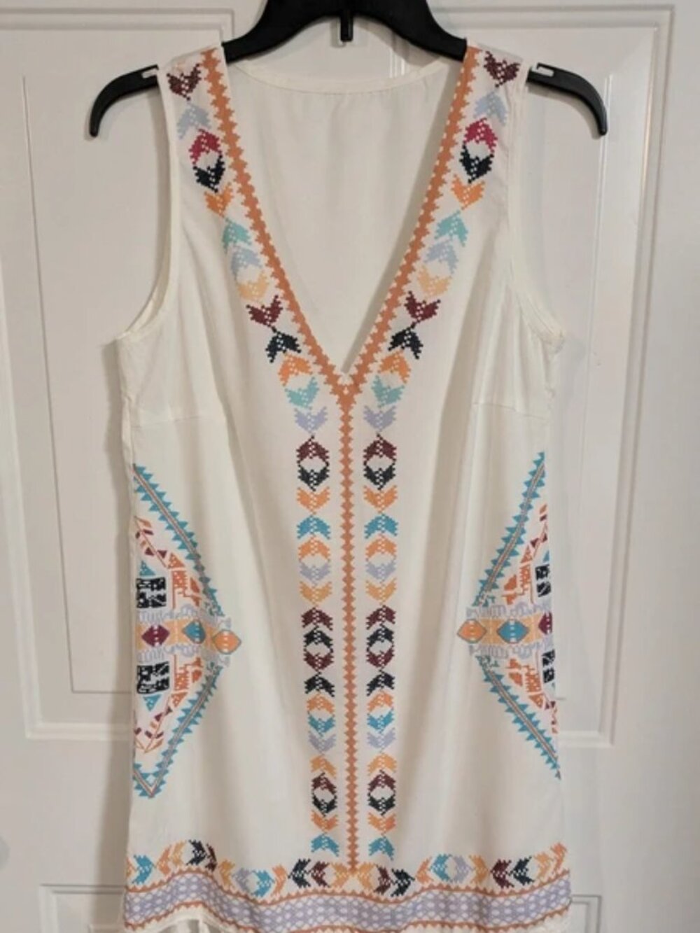 Boho style sleeveless mini dress or oversized top
